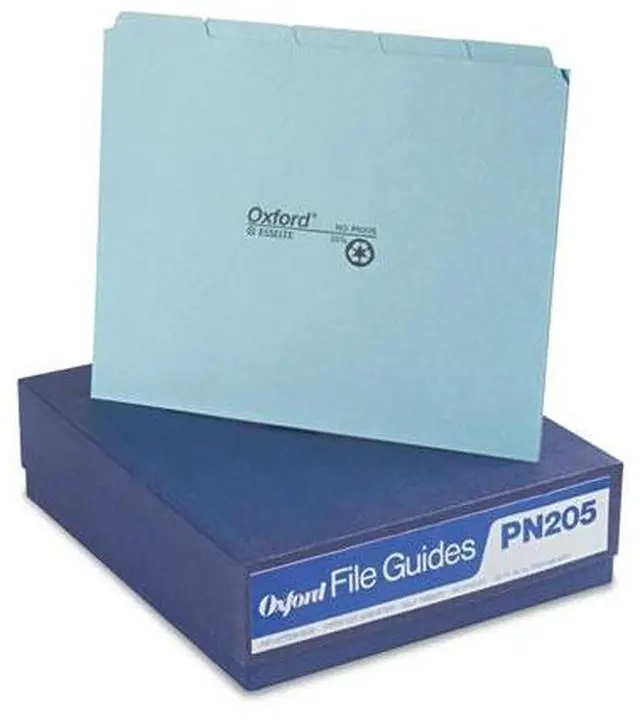 Alt view image 3 of 7 - Tops Pendaflex PN205 Top Tab File Guides  Blank  1/5 Tab  25 Point Pressboard  Letter  50 per Box