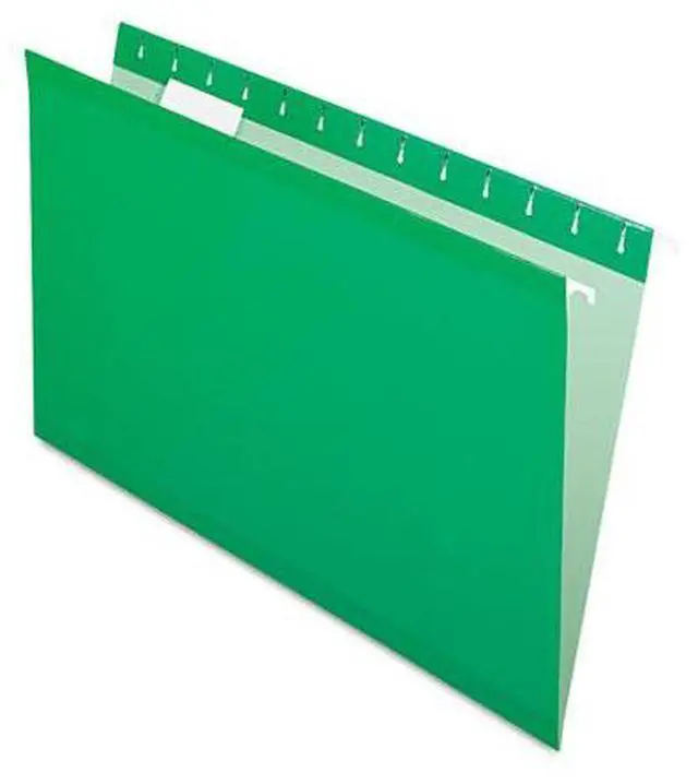 Alt view image 5 of 20 - Tops Pendaflex 415315BGR Reinforced Hanging Folders  Kraft  Legal  Bright Green  25/Box