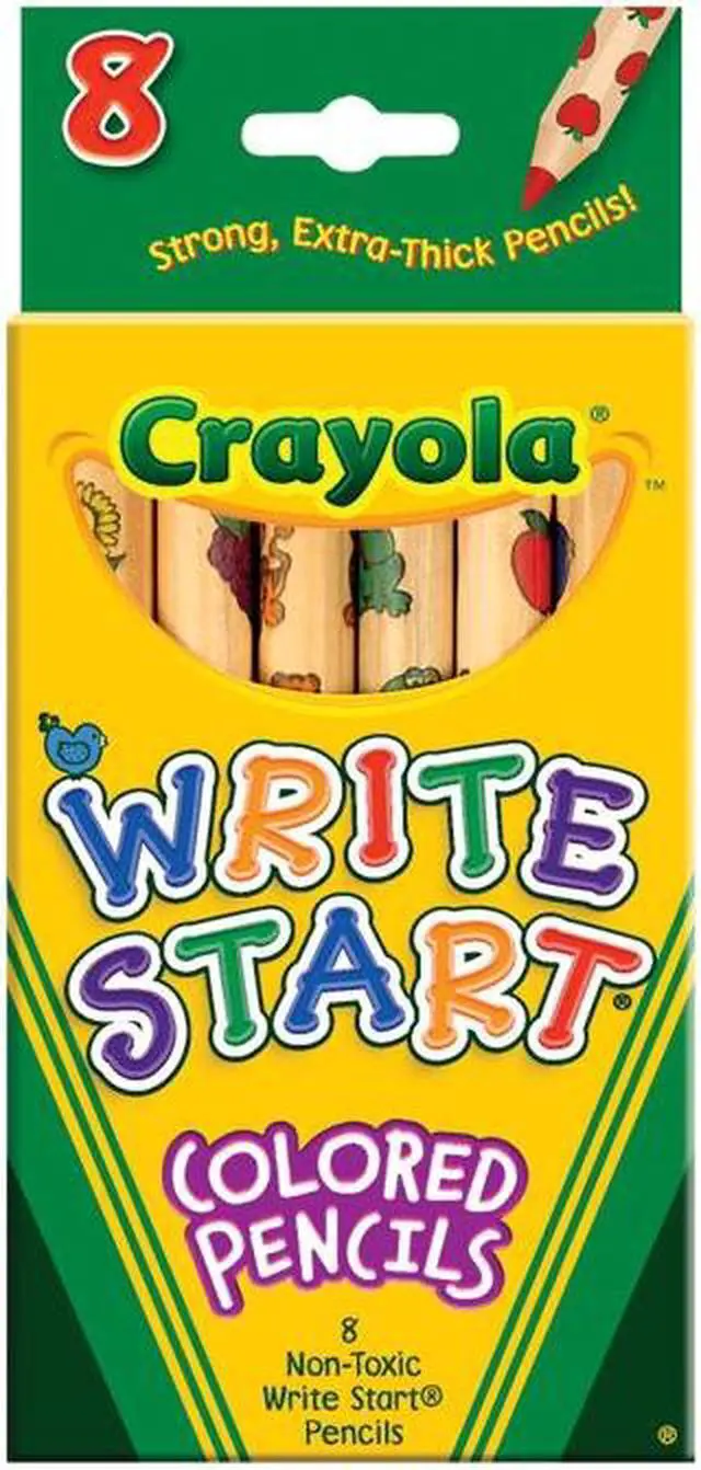Alt view image 4 of 12 - Crayola Write Start Colored Pencils-8/Pkg Long