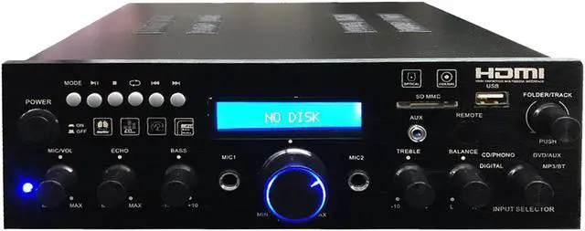 Main image of Pyle PDA9HBU 200 Watt Compact Wireless Bluetooth USB FM Radio Stereo Amplifier with Digital LCD Display