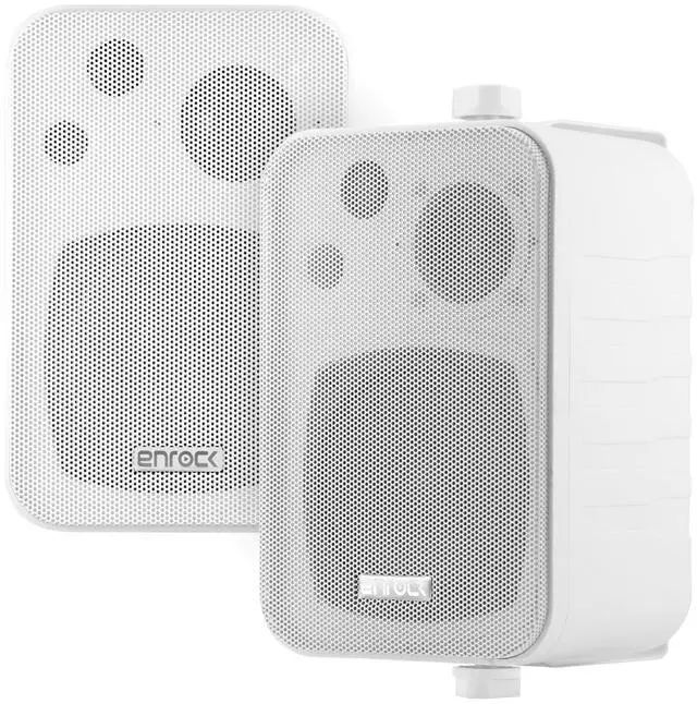 Alt view image 5 of 6 - Pyle PLMRB29W Single DIN Bluetooth Marine MP3 AM/FM Stereo Receiver with White Cover, 22" Radio Antenna, Wire, 2x 4" 30 Watt Peak Water-Resistant 3-Way InDoor/OutDoor Audio Speakers (White)