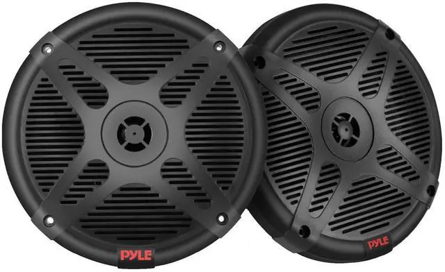 Alt view image 5 of 7 - Pyle PLMRB29W Single DIN Bluetooth Marine MP3 AM/FM Stereo Receiver, White Cover, Long Range Antenna, Amplifier w/Kit, 4x 6.5" 600 Watt 2-Way Full Range Dual Cone Waterproof Stereo Speakers (Black)