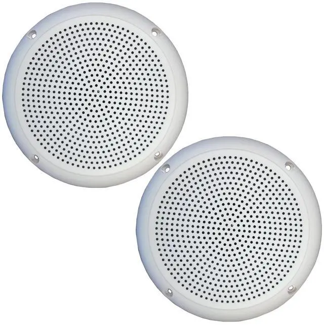 Alt view image 5 of 7 - Pyle PLMRB29W Single DIN Bluetooth Marine MP3 AM/FM Stereo Receiver with White Cover, Long Range Antenna, Amplifier w/Kit, 4x 5.25" 20 Watt Max Polycone Audio Speakers (White, Bulk Packaging)