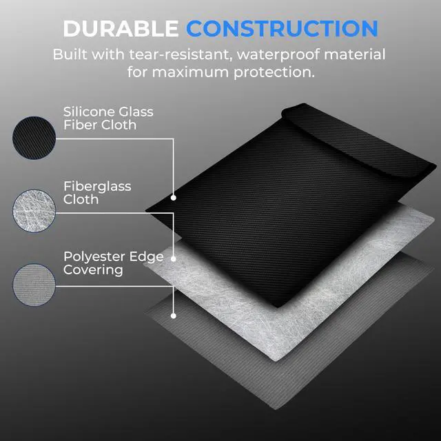 Alt view image 2 of 4 - SereneLife Fire & Water Resistant Security Bag | 0.6"x11"x15" IN Fire Resistant Document & Money Bag with Interior Pockets, Durable Design, Ideal for Home, Office, or Travel Use | Black