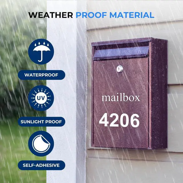 Alt view image 2 of 4 - SereneLife Reflective Mailbox White Number Stickers | 3 Sets of (0-9) 1.6"x3" Inch Self-Adhesive Vinyl Numbers | Weatherproof, Easy Installation & Enhanced Reflection, Suitable for Outdoor Surfaces