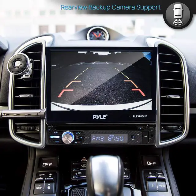 Alt view image 3 of 7 - Pyle Single DIN Head Unit Receiver - In-Dash Car Stereo with 7  Multi-Color Touchscreen Display - Audio Video System with Bluetooth for Wireless Music Streaming & Hands-free Calling - BLACK