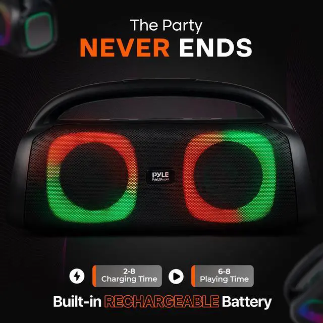 Alt view image 6 of 7 - Pyle Audio Soundcore Boom 2 - Boombox Bluetooth Speaker with True Wireless Stereo System - Enjoy Powerful Bass and Clear Treble - Large Bluetooth Speaker with LED Display - Model PPHP26HD - 160W