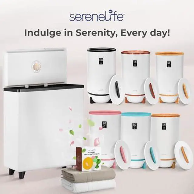 Alt view image 6 of 7 - SereneLife Luxury Rectangle Towel Warmer - Spa & Bathroom Heater with Custom Fragrance, Auto Shut-Off, Fits 2 large Towels, Blankets, Bathrobes, PJ's - Perfect Gift for Him & Her (Black)