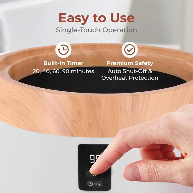 Alt view image 3 of 7 - SereneLife Bucket Warmers with Customized Fragrances for Spa and Bathroom, Timer 20/40/60/90 Minutes, Fits 1 Large Towel, Blanket, Bathrobe, PJs (Natural)