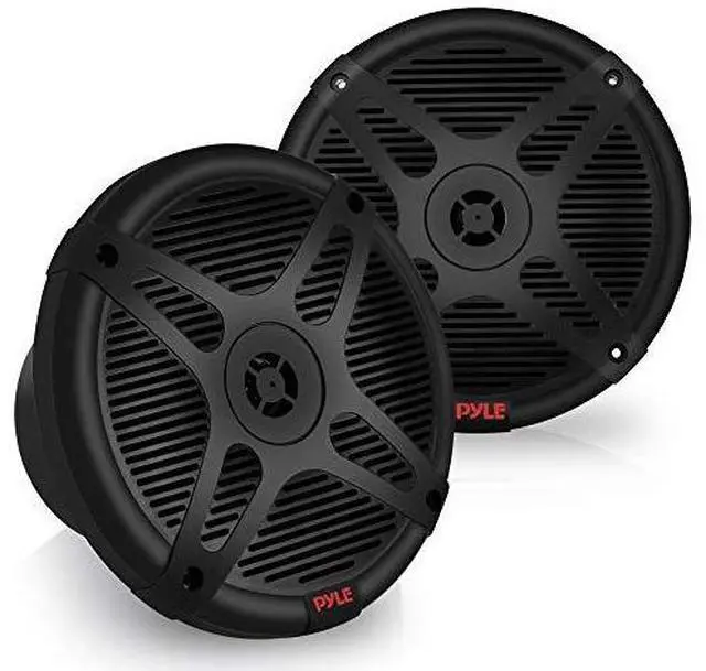Alt view image 3 of 7 - Dual MXD13 Single DIN Bluetooth Marine MP3 AM/FM Stereo Receiver, Spa bezel, Adapter Plate, Radio Antenna, Wire, 2x 6.5" 600 Watt Max 2-Way Full Range Waterproof Wireless RF Streaming Speakers (Black)