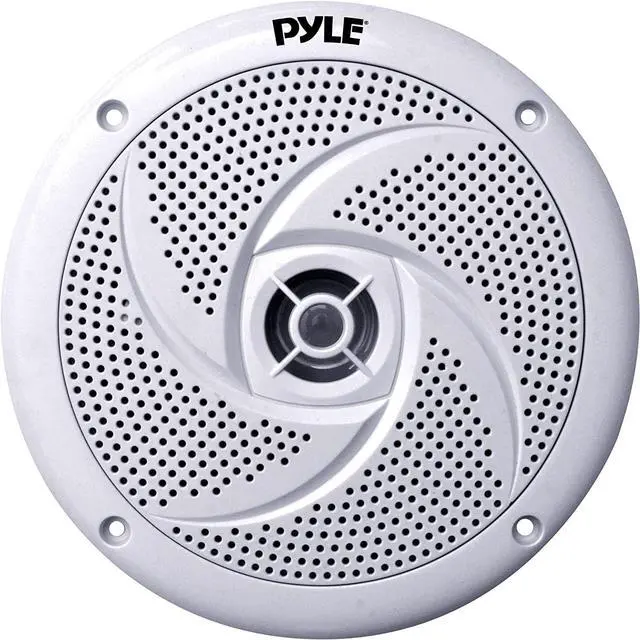 Alt view image 3 of 7 - Dual MXD13 Single DIN Bluetooth Marine MP3 AM/FM Stereo Receiver, Spa bezel, Adapter Plate, 22" Radio Antenna, Wire, 4x 8'' 320 Watt Max 2-Way Boat Audio Speakers (White)