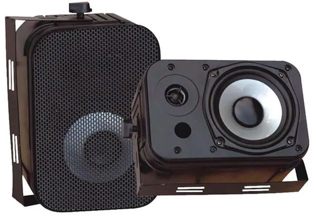 Alt view image 6 of 7 - Pyle PLMRB29B Single-DIN Marine Bluetooth USB/AUX MP3 AM/FM In-Dash Stereo Black Receiver W/Install Kit + Adapter Plate, 2x 3.5" 300W Max Power Indoor/Outdoor Black Speakers W/50 Feet Wire, Antenna