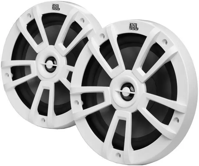 Alt view image 3 of 6 - JVC KD-X38MBS Single-DIN Marine Bluetooth USB/AUX LED AM/FM SiriusXM Ready Stereo Receiver W/White Cover, 2x 8" 375W Max Power High-Performance Boat White Speakers, 50 Feet Speaker Wire, 22" Antenna