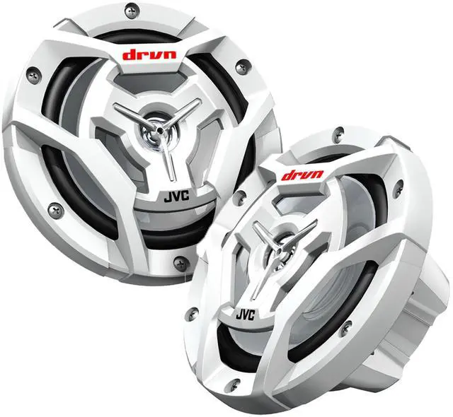 Alt view image 3 of 6 - JVC KD-X38MBS Single-DIN Marine Bluetooth USB/AUX LED AM/FM SiriusXM Ready Stereo Receiver W/White Cover, 4x 6.5" 150W Max Power 2-Way Coaxial White Boat Speakers, 50 Feet Speaker Wire, 22" Antenna