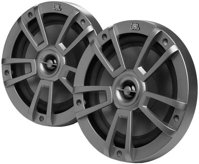 Alt view image 3 of 7 - JVC KD-X560BT Single-DIN Marine Bluetooth USB/AUX MP3 AM/FM Radio Digital Media Stereo Receiver W/White Cover, 4x 8" 375W Max Power Boat Gray Speakers W/Wire, 10" 600W Max Power Subwoofer, Antenna