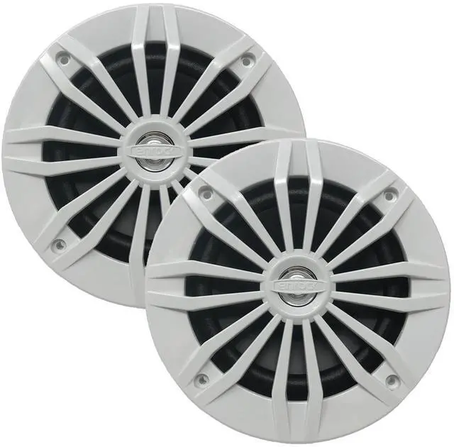 Alt view image 5 of 7 - Pyle PLCDBT65 Single-DIN Marine Bluetooth USB/AUX CD Player AM/FM Stereo Receiver W/White Cover, 4x Enrock 6.5" 180W Max Power 2-Way Boat White Speakers, 4 Channel 400W Max Amplifier W/Kit, Antenna