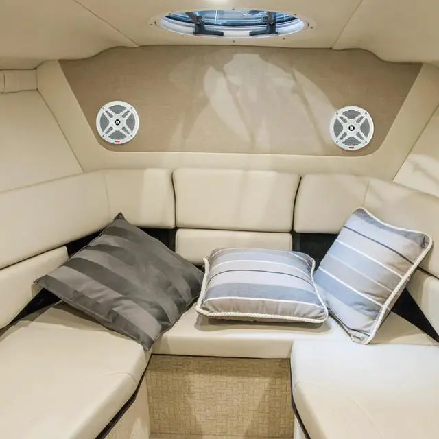 Alt view image 6 of 7 - Pyle PLCDBT65 Single-DIN Marine Bluetooth USB/AUX CD Player AM/FM Stereo Receiver W/White Cover, 4x 6.5" 600W Max Power Dual 2-Way Coaxial Range Amplified White Speakers W/50 Feet 18G Wire, Antenna