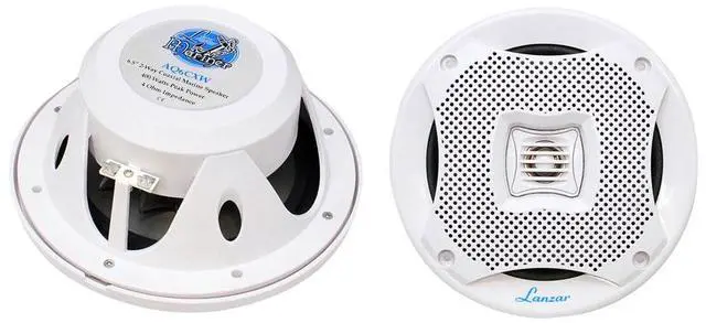 Alt view image 5 of 7 - Pyle PLRMR23BTW Single-DIN Bluetooth Marine USB/AUX MP3/SD AM/FM Radio Stereo Receiver W/White Cover, 2x 6.5 400 Watt Max Power 2-Way Full-Range Waterproof White Speakers W/50 Feet Wire, Antenna