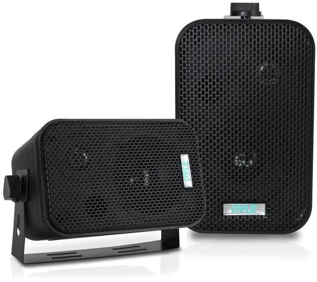 Alt view image 5 of 7 - Pyle PLRMR23BTW Single-DIN Bluetooth Marine USB/AUX MP3/SD AM/FM Radio Stereo Receiver W/White Cover, 2x 3.5" 300W Max Power Indoor/Outdoor Black Waterproof Speakers W/50 Feet Wire, 22" Radio Antenna