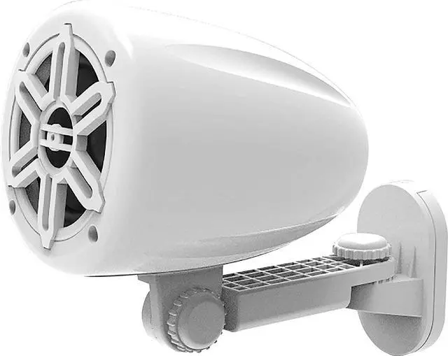 Alt view image 5 of 7 - Pyle PLRMR23BTW Single-DIN Bluetooth Marine USB/AUX MP3/SD AM/FM Radio Stereo Receiver W/White Cover, 2x 4 150 Watt Max Power 2-Way Off-Road Boat White Speakers W/50 Feet Wire, 22" Radio Antenna