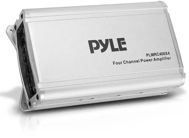 Alt view image 7 of 7 - Pyle PLRMR23BTW Single-DIN Bluetooth Marine USB/AUX MP3/SD AM/FM Radio Stereo Receiver W/White Cover, 4x 8'' 320 Watt Max Power 2-Way Blue LED White Speakers, 4 Channel Amplifier W/Kit, Radio Antenna