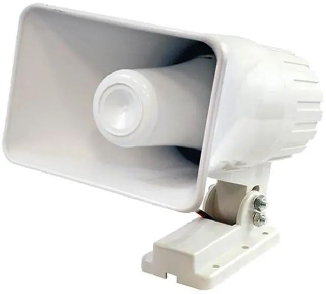 Alt view image 3 of 5 - Enrock Home Theater 4-Channel 300 Watt Bluetooth USB AM/FM Stereo Amplifier Receiver, 2x 6" 50 Watt Indoor/Outdoor Portable PA Horn Speakers w/Wire