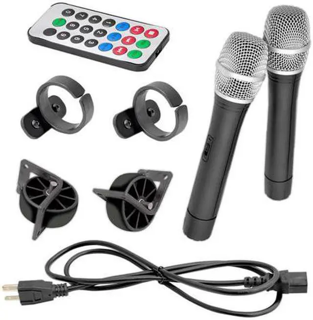 Alt view image 2 of 10 - New Pyle PPHP159WMU 15'' 1600 Watt Bluetooth Music Streaming Portable Loudspeaker System - Built-in Rechargeable Battery, 2 Wireless Mics, FM Radio, LCD Readout, USB & SD Card Readers
