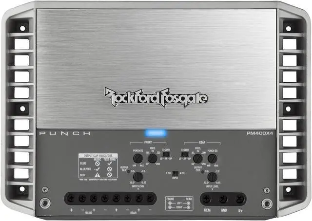 Alt view image 6 of 16 - Rockford Fosgate PM400X4 400 Watt 4-Channel Marine Boat Amplifier