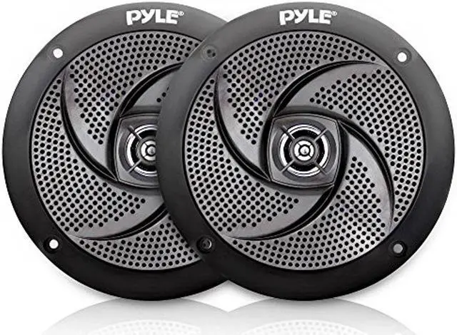 Main image of Pyle Marine Speakers - 6.5 Inch 2 Way Waterproof and Weather Resistant Outdoor Audio Stereo Sound System with 240 Watt Power and Low Profile Slim Style - 1 Pair - PLMRS6B (Black)