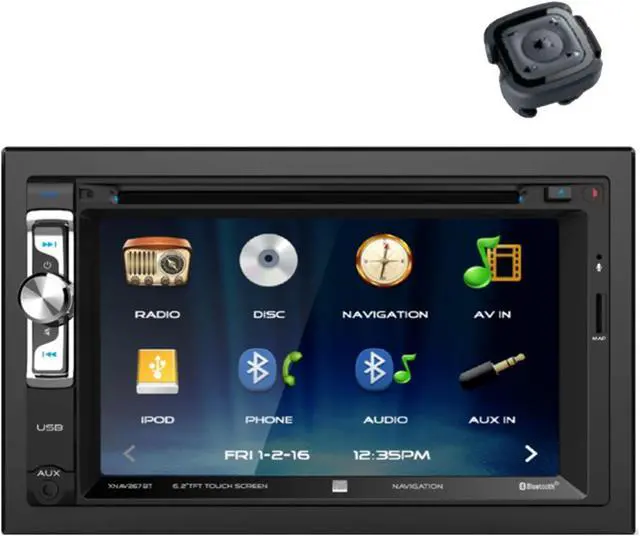 Alt view image 4 of 20 - Dual XDVD276BT 6.2" LCD Touch Screen Double Din Car Stereo
