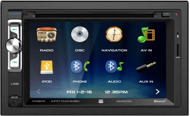 Alt view image 5 of 20 - Dual XDVD276BT 6.2" LCD Touch Screen Double Din Car Stereo