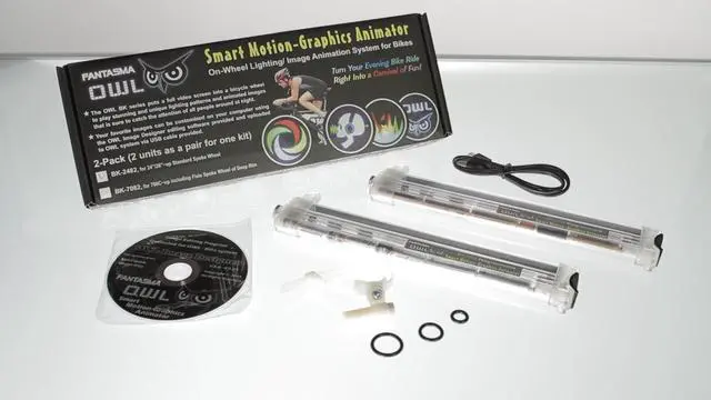 Alt view image 2 of 6 - Fantasma OWL BK-7082 Bicycle On-Wheel LED Imaging System  (700c~up)