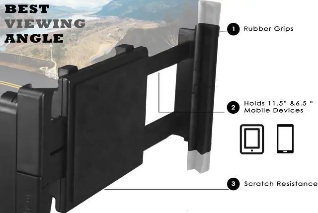 Alt view image 3 of 14 - Mobotron SM-320 Car Seat Bolt Mount For 5"-12" Mobile Devices