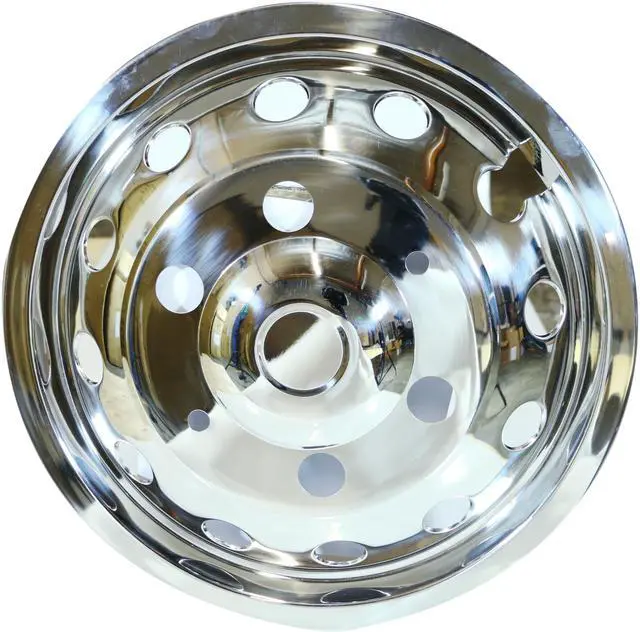 Alt view image 2 of 7 - 2014 – 2016 Ford Transit Dually 16” 6 lugs Stainless Wheel Simulators – Set of 4, 16” for 6 lug nuts wheels