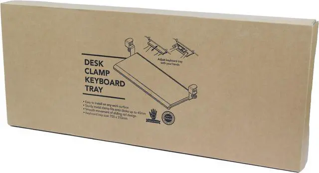 Alt view image 2 of 6 - Mobotron Under-desk Keyboard Clamp Tray Electronic Device Platform