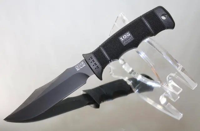 Alt view image 2 of 13 - SOG Seal Pup Elite Black Tini Straight Knife E37S-K