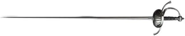 Alt view image 6 of 9 - COLDSTEEL 88CHR Cold Steel Cup Hilt Rapier Ribbed Shell Swept