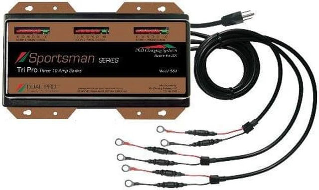 Alt view image 3 of 6 - Dual Pro Sportman Series 3 Bank Charger 10 AMP Bank SS3