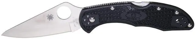 Alt view image 9 of 20 - Spyderco Delica 4 Folder 2.88 in Plain Black FRN Handle