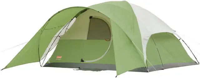 Alt view image 2 of 9 - Coleman Evanston 8 Tent 12x12 Foot Green Tan Grey 2000027942