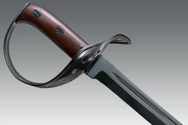 Alt view image 7 of 11 - COLDSTEEL CS88CSH-BRK COLD STEEL 1917 Hybrid Cutlass 25 Blued Carbon Steel Blade Hardwood Handle