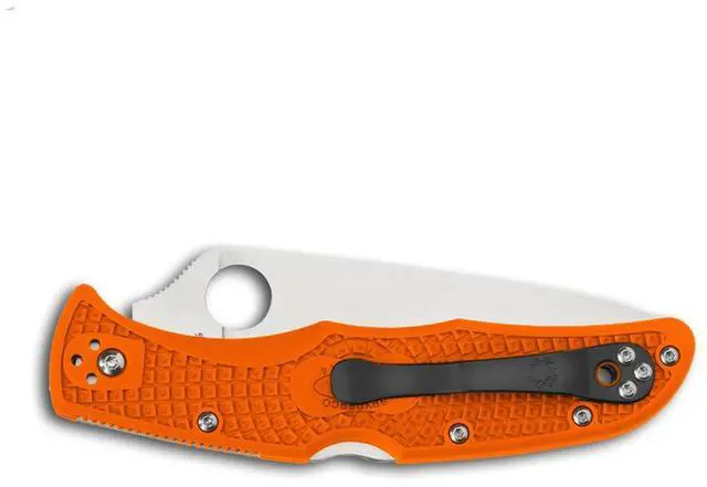 Alt view image 2 of 17 - Spyderco Endura4 Ltwt Orange FRN FG Plainedge Knife