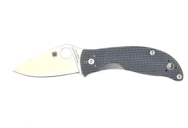 Alt view image 4 of 19 - Spyderco Alcyone Folder 2.91 in Plain Gray G-10 Handle