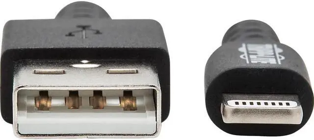 Alt view image 4 of 18 - Tripp Lite M100-006-GY-MAX Heavy-Duty USB Sync / Charge Cable with Lightning Connector - M/M, USB 2.0, UHMWPE and Aramid Fibers, Gray, 6 ft. (1.8 m)