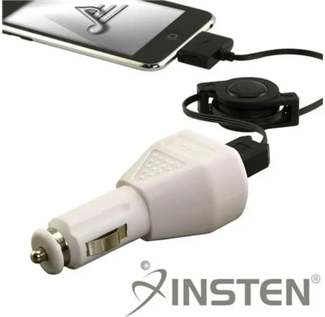 Alt view image 4 of 5 - INSTEN Universal USB Car Charger Adapter, White