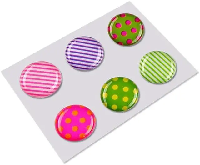 Alt view image 3 of 4 - 6 Pieces Home Button Sticker compatible with Apple® Iphone® / iPad® / iPod® touch, Dot / Strip