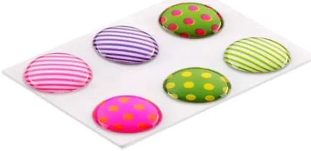Alt view image 4 of 4 - 6 Pieces Home Button Sticker compatible with Apple® Iphone® / iPad® / iPod® touch, Dot / Strip