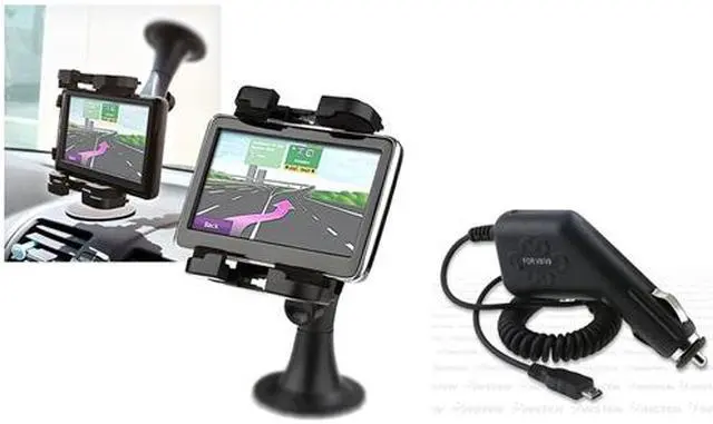 Main image of Compatible With HTC Evo 4G Sprint Car Charger Insten+Phone Windshield Mount