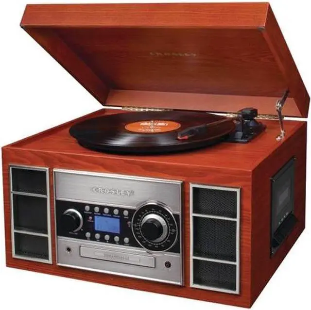 Alt view image 4 of 17 - Crosley Radio CR2413A-PA Memory Master II CD Recorder/USB (Paprika)