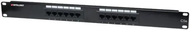Main image of INTELLINET 513531 CAT-5E Patch Panel, 12-Port